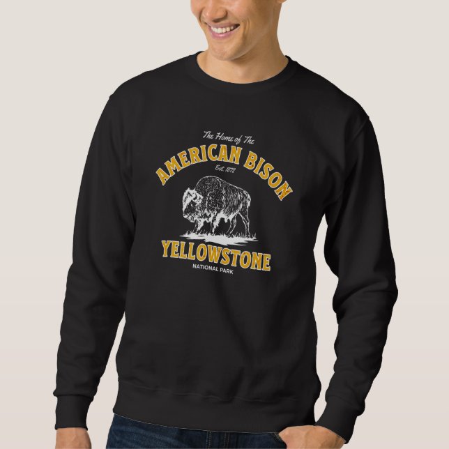 Sudadera Yellowstone National Park  American Bison  Wildlig (Anverso)