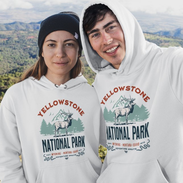 Sudadera Yellowstone National Park Cute Landscape (Subido por el creador)