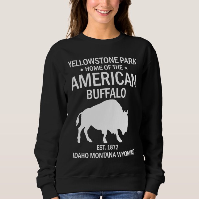 Sudadera Yellowstone National Park US Bison Buffalo (Anverso)