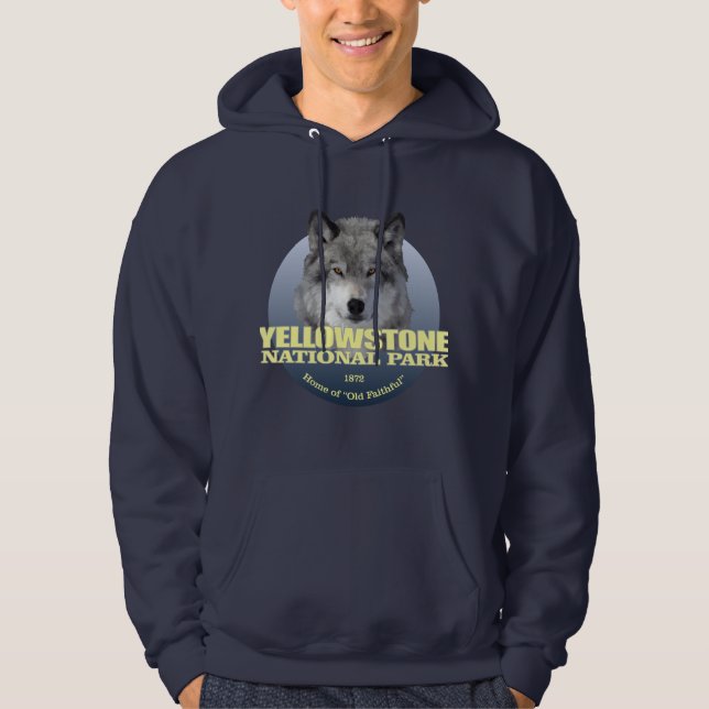 Sudadera Yellowstone NP (Gray Wolf)2 WT (Anverso)