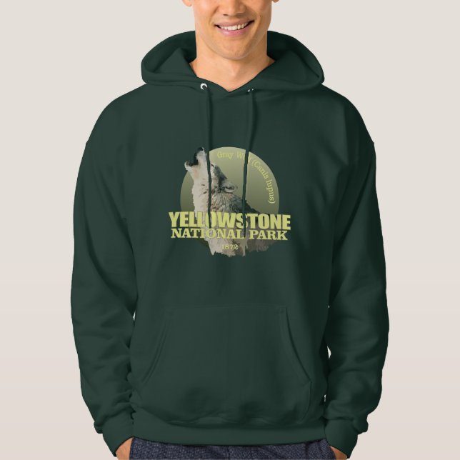 Sudadera Yellowstone NP (Lobo gris) WT (Anverso)