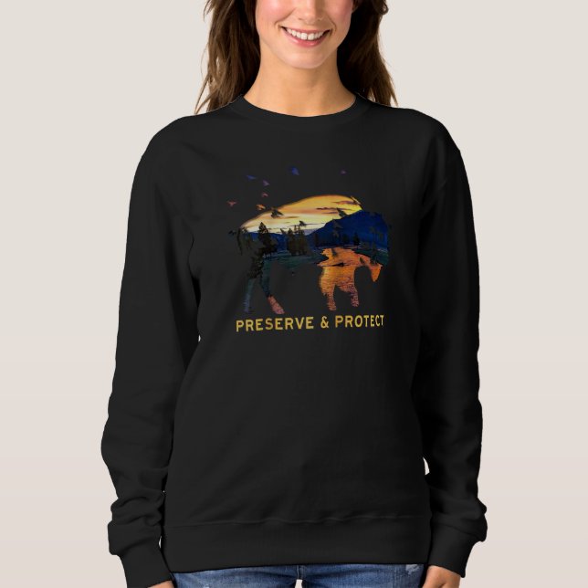 Sudadera Yellowstone Senderismo al aire libre Parque Nacion (Anverso)