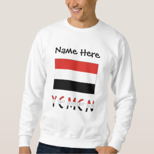 Sudadera Yemen Bandera Yemení Negra Personalización