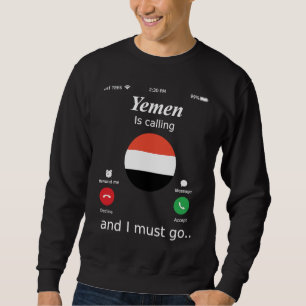 Sudadera Yemen está llamando y debo ir bandera de Yemen