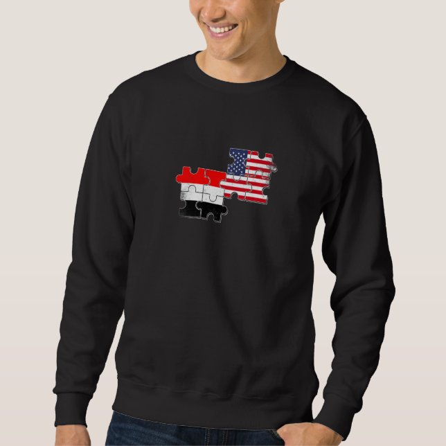 Sudadera Yemen USA Yemeni American Flag   (Anverso)