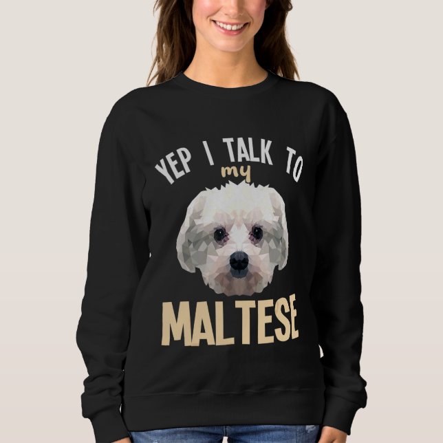 Sudadera Yep maltés Hablo Con Mi Maltés (Anverso)