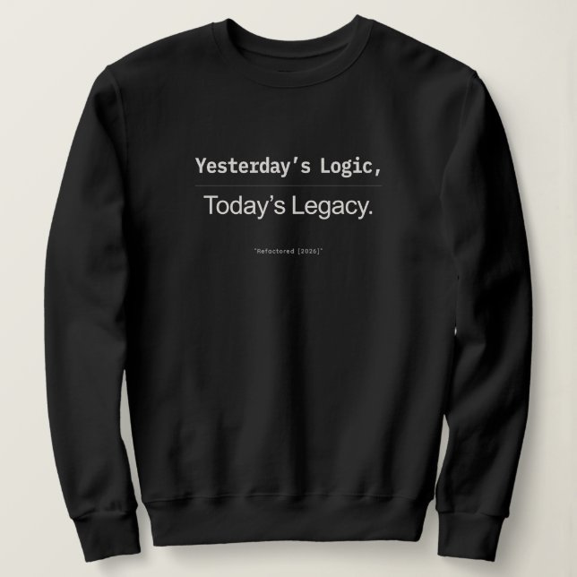 Sudadera Yesterday’s Logic Today’s Legacy Developer Quote (Anverso del diseño)