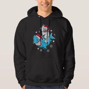 Sudadera Yeti Al Fiesta Tiburón Navidades De Santa Hat Paja