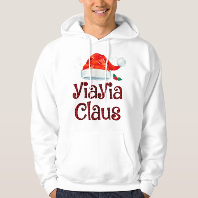 Sudadera Yiayia Claus Tee Navidades Pajama Fam (Anverso)