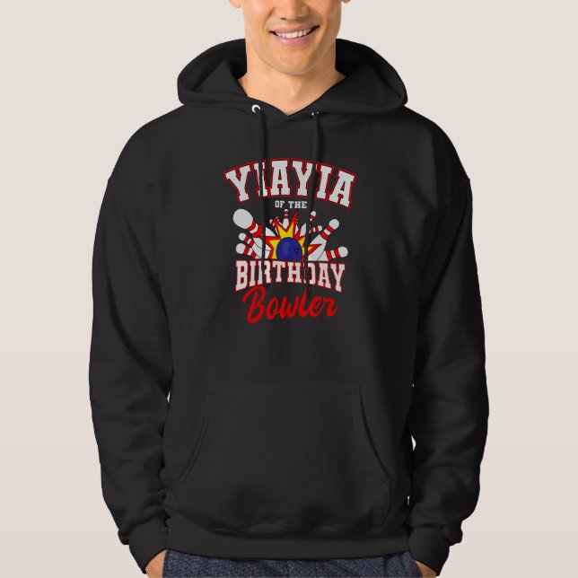 Sudadera Yiayia Del Fiesta C De Bolos De Cumpleaños Bowler (Anverso)