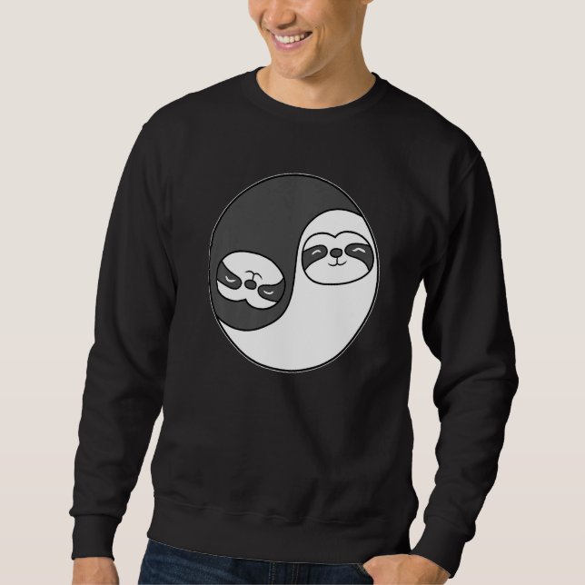Sudadera Yin and Yang Sloth Predator Meditation Acro Hatha  (Anverso)