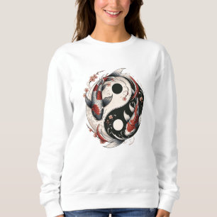 Sudadera Yin Y Yang Japonés Koi Fish