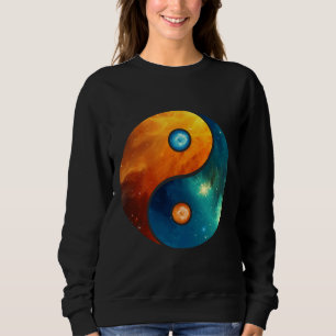 Sudadera Yin Yang Espacio Cosmos Galaxia Universo Espacio U