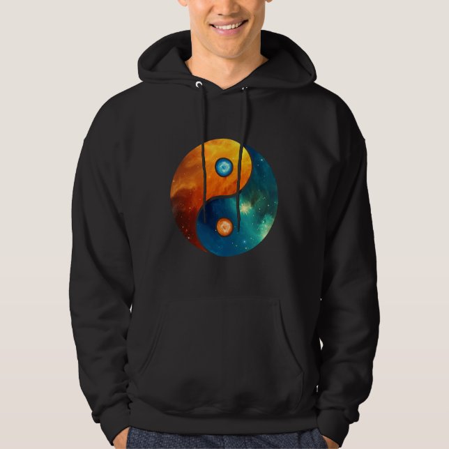Sudadera Yin Yang Espacio Cosmos Galaxia Universo Espacio U (Anverso)