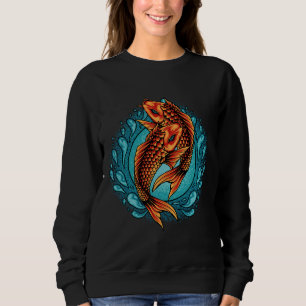 Sudadera Yin Yang Koi Pescó Japón Con Un Gráfico Ornamento