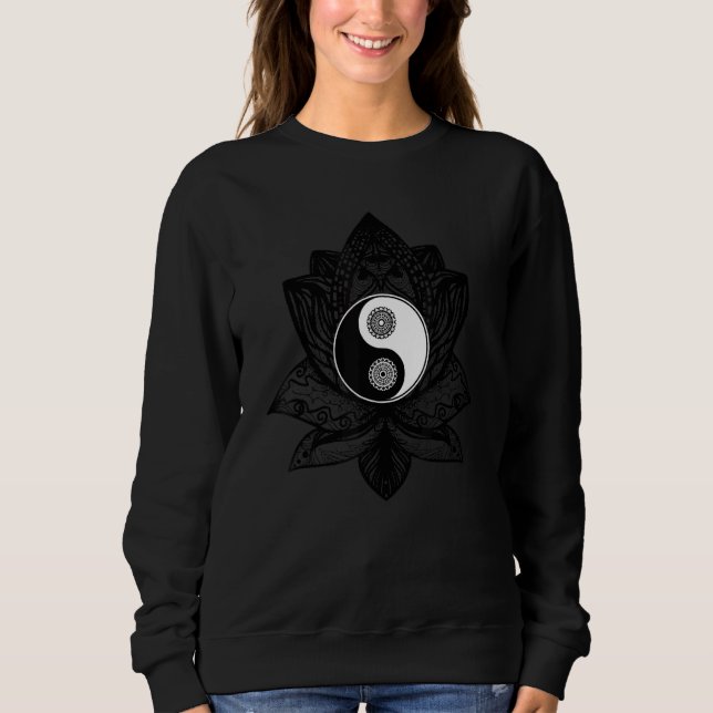 Sudadera Yin Yang Lotus Mandala Qi Gong Yoga Tai Chi (Anverso)