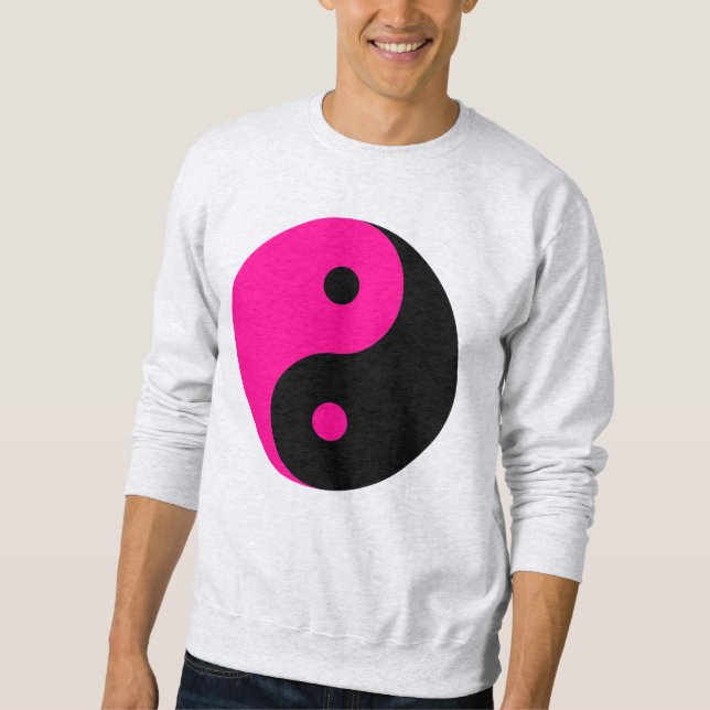 Sudadera yin yang rosa negro (Anverso)