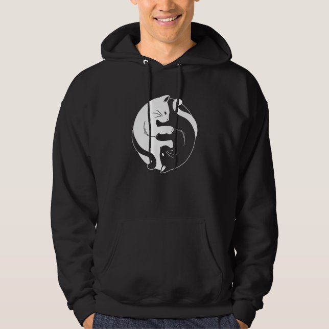 Sudadera Yin Yang Yoga Zen Cute Cats for Yoga (Anverso)