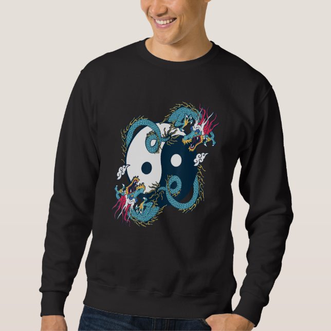 Sudadera Ying Yang  Tai Chi Dragon Design for Meditation  T (Anverso)