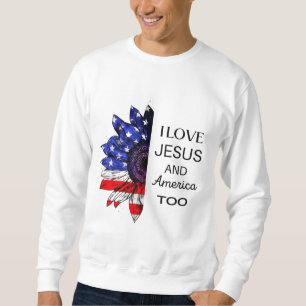 Sudadera Yo amo a Jesús y a Estados Unidos también