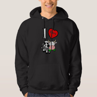 Sudadera Yo amo las vacas del corazón