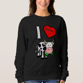 Sudadera Yo amo las vacas del corazón