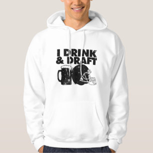 Sudadera Yo bebo y dibujo divertido proyecto de fútbol de f