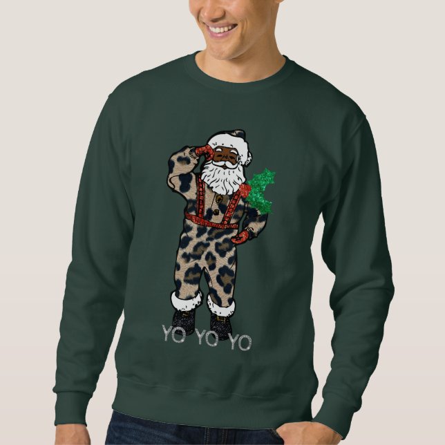 Sudadera yo black santa (Anverso)