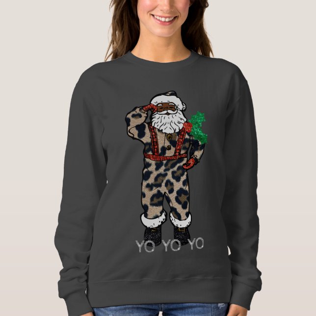 Sudadera yo black santa (Anverso)