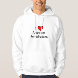Sudadera Yo corazón las jurisdicciones anarquistas