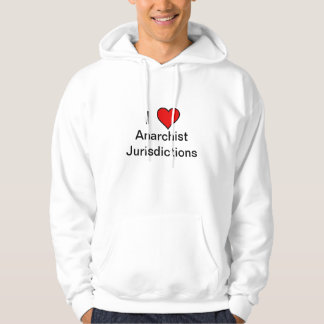 Sudadera Yo corazón las jurisdicciones anarquistas