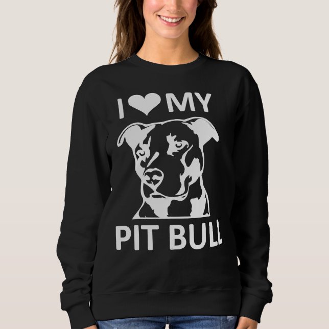 Sudadera Yo Corazón Mi Pitbull Que Amo Mi (Anverso)