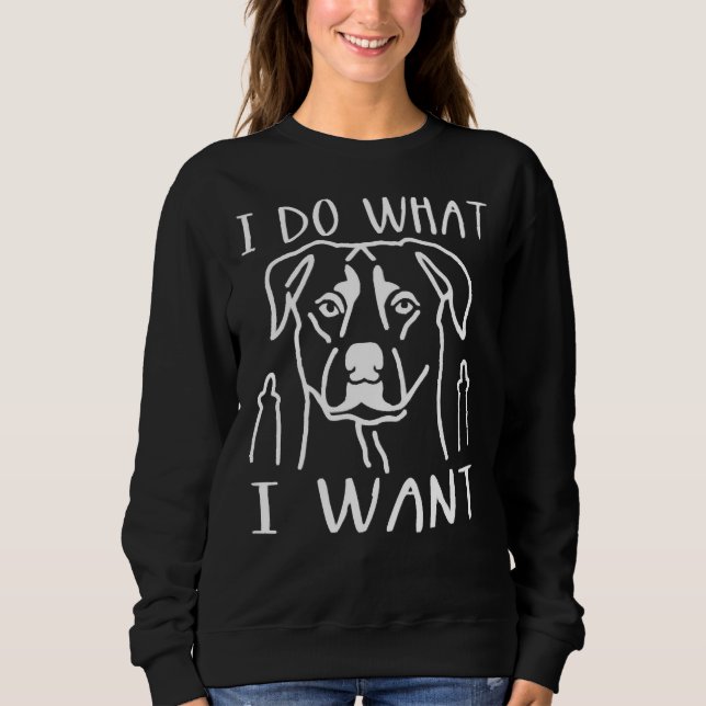 Sudadera Yo Hago Lo Que Quiero Rottweiler 45 (Anverso)