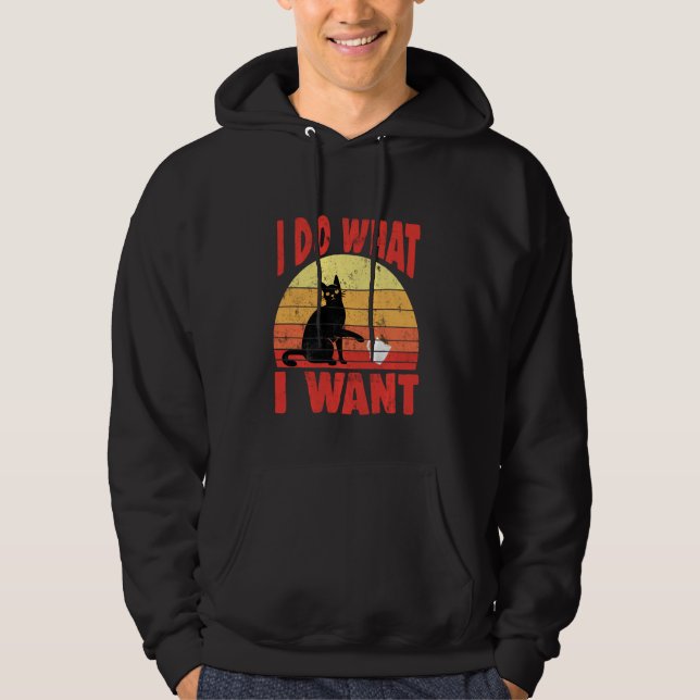 Sudadera Yo Hago Lo Que Quiero Un Gato Gracioso Tee Kitten  (Anverso)