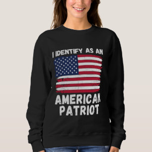 Sudadera Yo me identifico como un patriota estadounidense, 