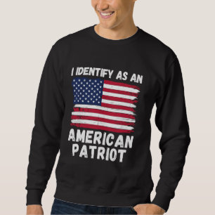 Sudadera Yo me identifico como un patriota estadounidense,