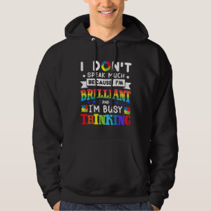 Sudadera Yo no hablo mucho autismo brillante chicos autista
