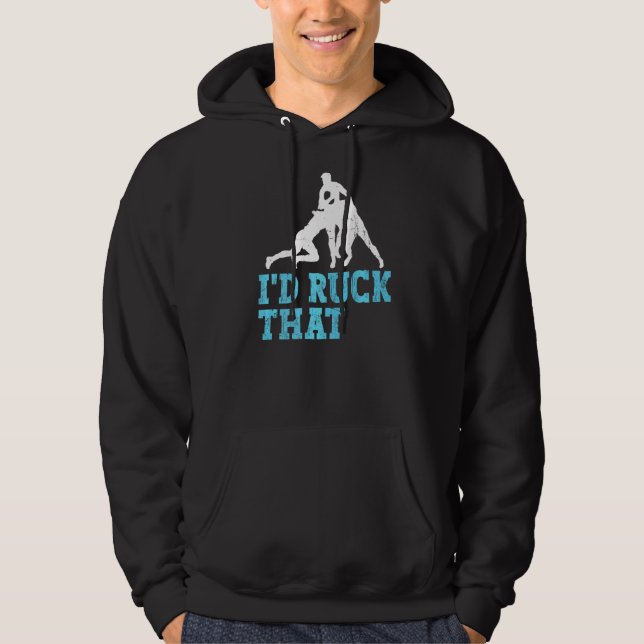 Sudadera Yo robaría ese bollo por un fanático del rugby (Anverso)