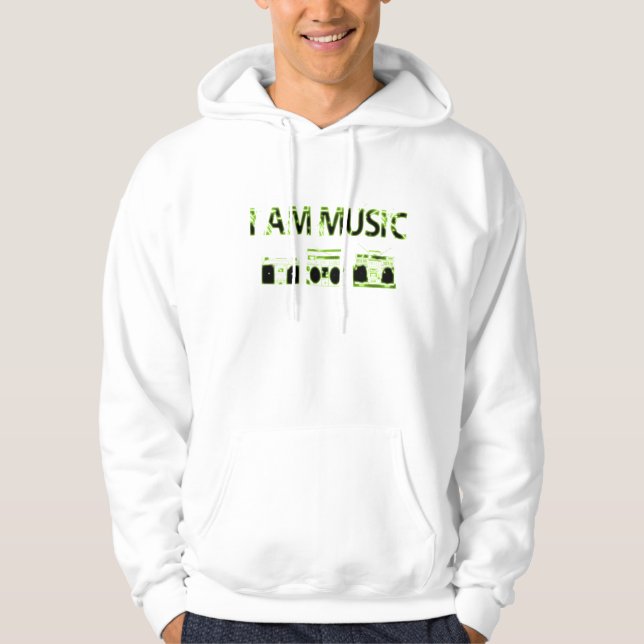 Sudadera Yo-ser-música-cal-verde-negro (Anverso)