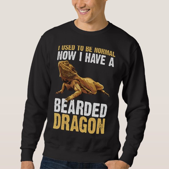 Sudadera Yo Solía Tener Un Reptil Dragón De Cabeza (Anverso)