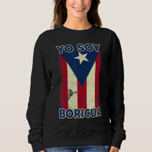 Sudadera Yo soy Boricua Soy Bandera Puertorriqueña