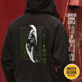 Sudadera Yo soy el Camino Juan 14:6 Red Cristiana Cyberpunk