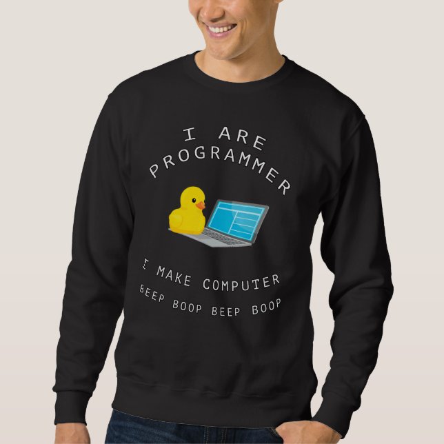 Sudadera Yo Soy El Programador De Beep Boop Duck (Anverso)