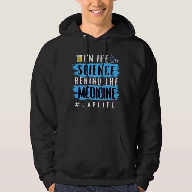 SUDADERA YO SOY LA CIENCIA DETRÁS DE LA MEDICINA #VIDADELAB (Anverso)