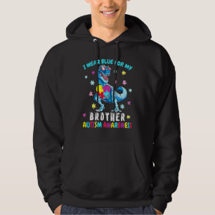 Sudadera Yo Uso Azul Para Mi Hermano Conciencia Sobre El Au