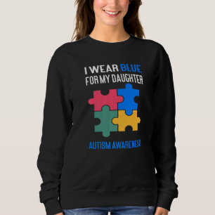 Sudadera Yo Uso Azul Para Mi Hija Autismo Conciencia Papá P