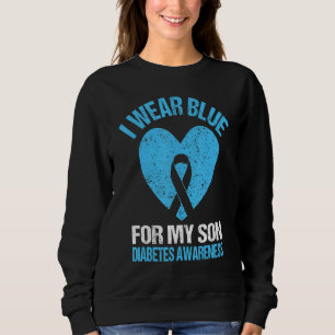 Sudadera Yo Uso Azul Para Mi Hijo Diabetes Mes De Concienci