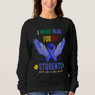 Sudadera Yo Uso Azul Para Mis Estudiantes Autism Awareness 