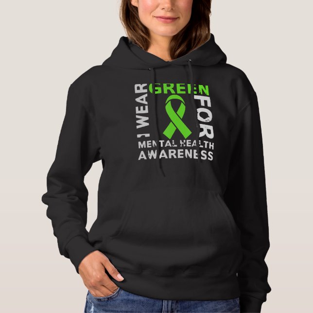 Sudadera Yo Uso Green Para Concienciar Sobre La Salud Menta (Anverso)