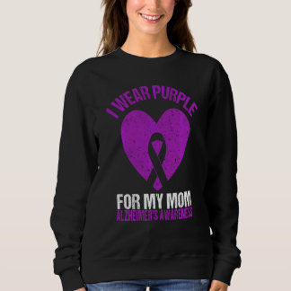Sudadera Yo Uso Púrpura Para Mi Mamá Alzheimers Hijo De Con